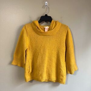 Tulle large yellow sweater